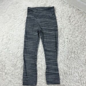 Lululemon Align Crop 21" *Cross Waist Mini Space Dye Herringbone Heathered Black